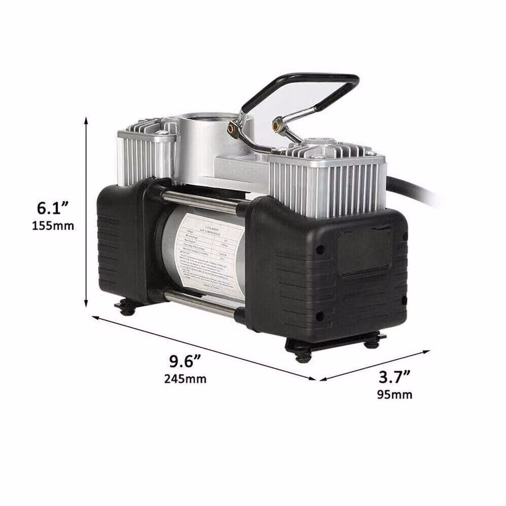 NESTLUNE Hi Speed Air Compressor Tire Inflator Pump in Black, W/D/H: 1000 x 400 x 15.5 mm – 2