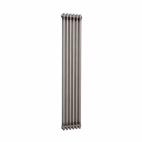 Lux Heat Vertical 3 Column Traditional Radiator in Bare Metal Lacquer, H: 180 cm, W: 29 cm – 2