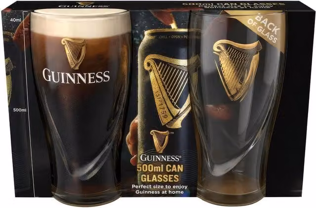 Guinness Transparent Beer Glass