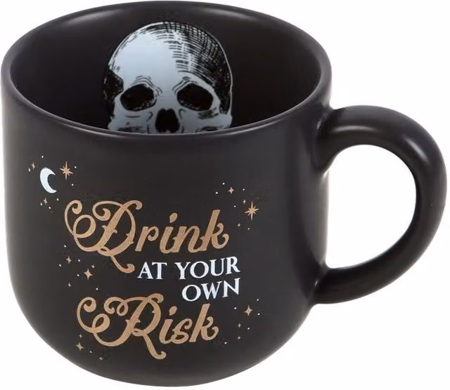 Something Different Drink at Your Own Risk Ceramic Mug in Black