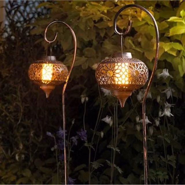 Garden Mile 2pc Garden Lantern Stake Lights in Bronze