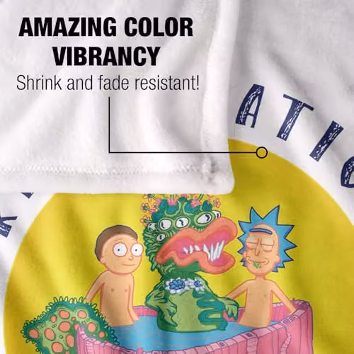 Warner Bros. Rick and Morty Ricklaxation Super Soft Fleece Throw Blanket, Multicolour – 2