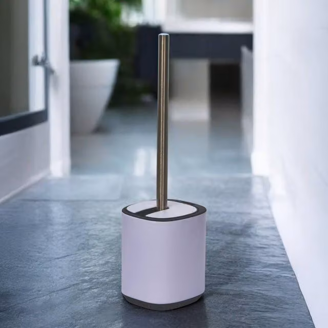 Showerdrape Echo Steel Toilet Brush and Holder in Blue and Purple