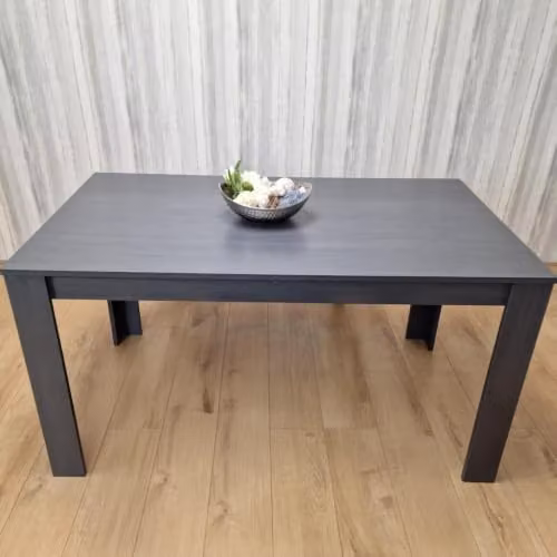 KOSY KOALA Modern Rectangular Dining Table in Matt Grey Wood, H 75 x L 117 x W 77 cm