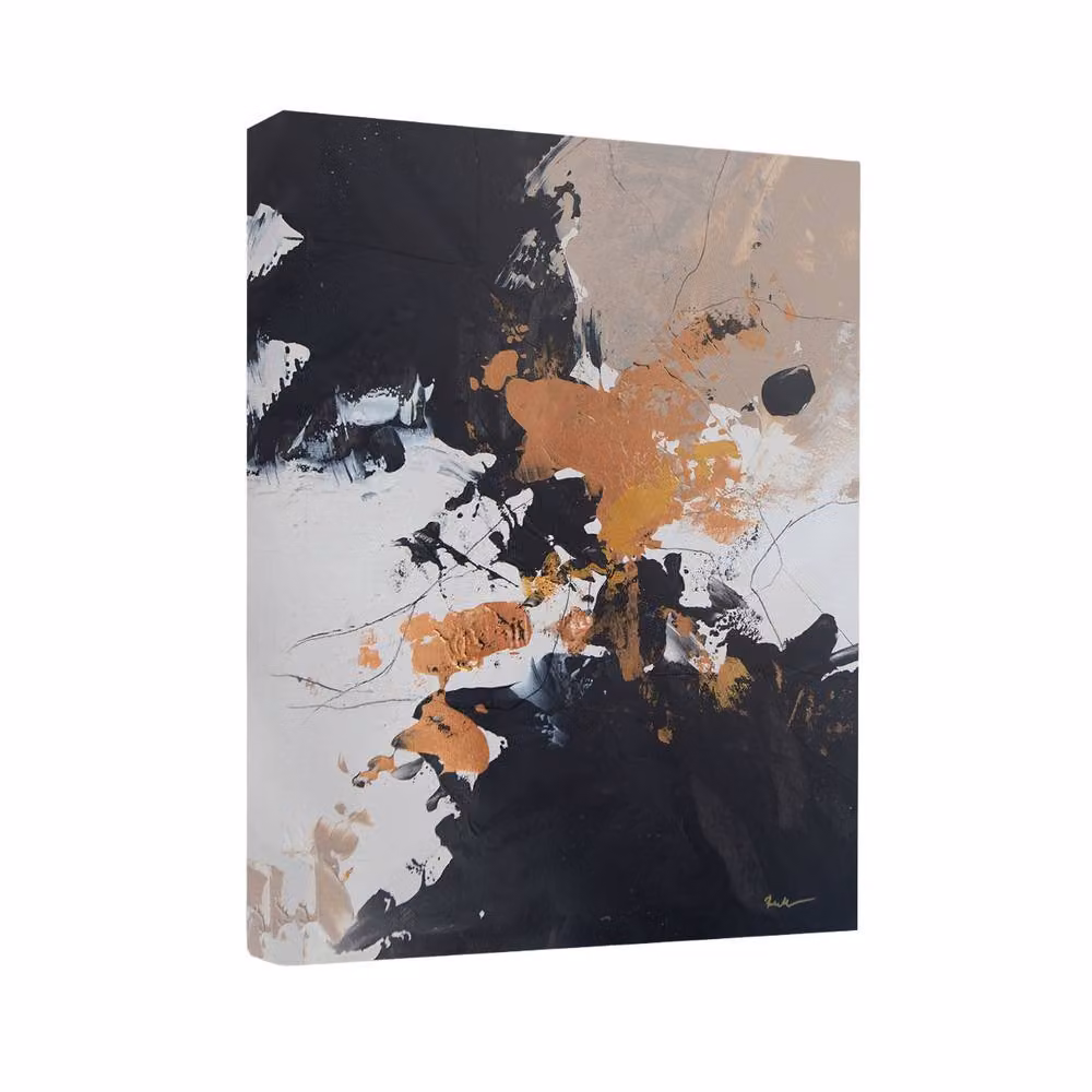 Anna Bernad Black Meringue Abstract Multicolour Canvas Print – 2