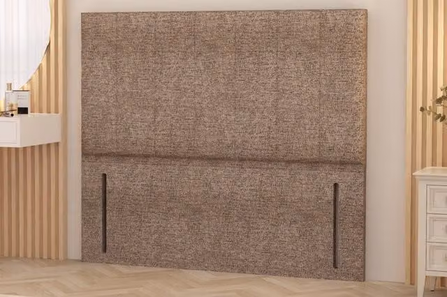 Somnior Austin Brown Tweed Fabric Upholstered Divan Headboard, King Size