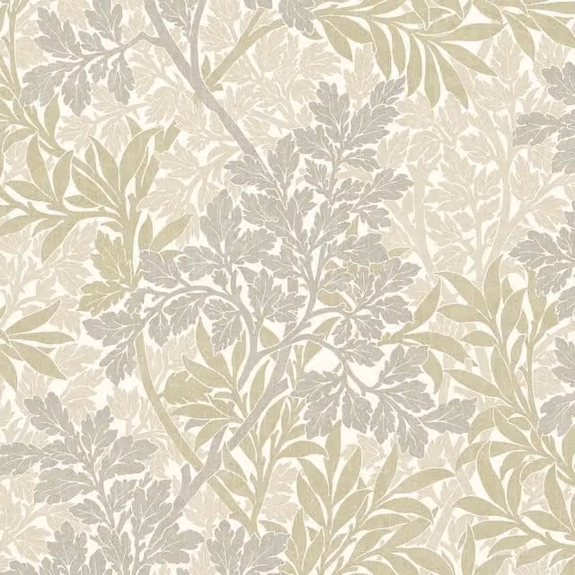 William Morris At Home Foliage Fabric in Blue and Green