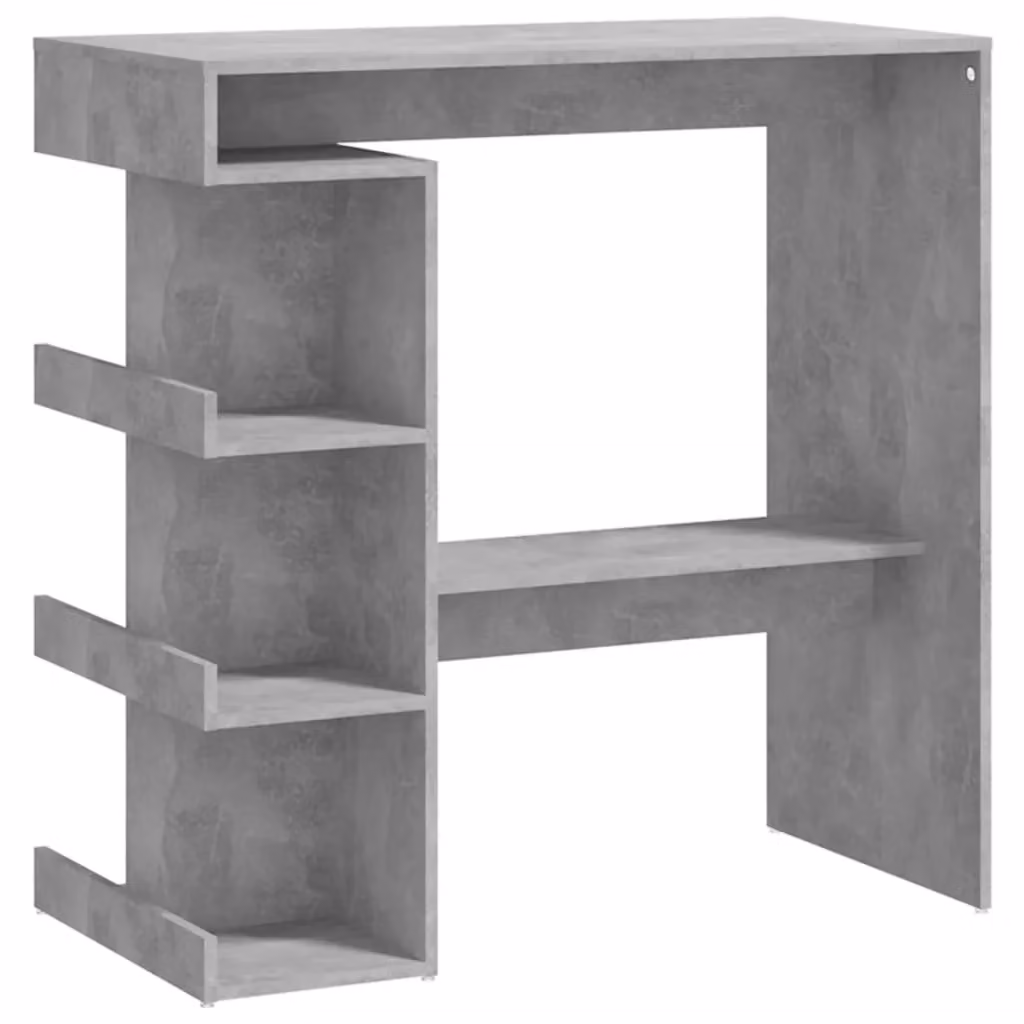 Berkfield Home Bar Table with Storage Rack in Concrete Grey, W/D/H: 100 x 50 x 101.5 cm – 2