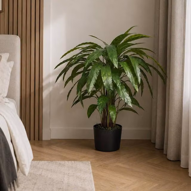 Leaf Premium Dark Green Artificial Calathea Potted Plant, Height: 90 cm – 1