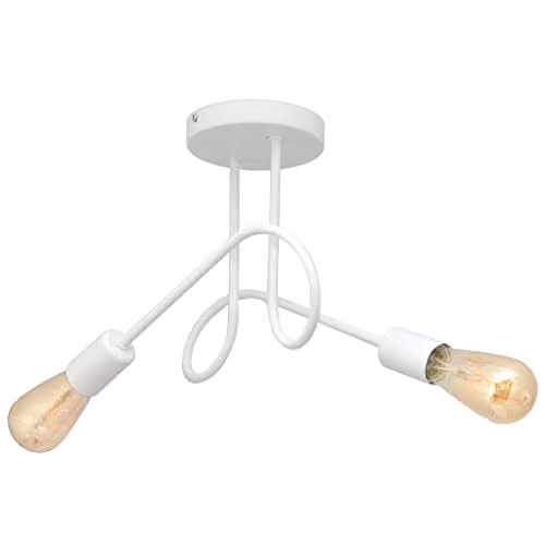 Netlighting Oxford Multi Arm Semi Flush Ceiling Light, White, Diameter: 38 cm – 1