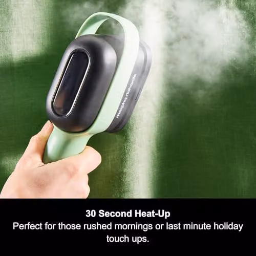Morphy Richards Vibe Handheld Vertical Garment Steamer with Brush Attachment, Green – 4
