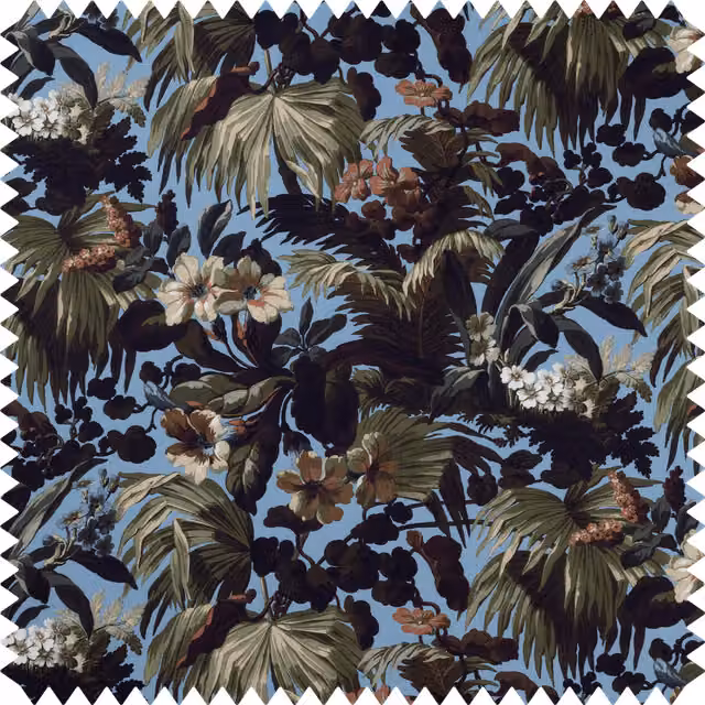 House of Hackney Limerence Recycled Performance Fabric in Sky Blue and Multicolour