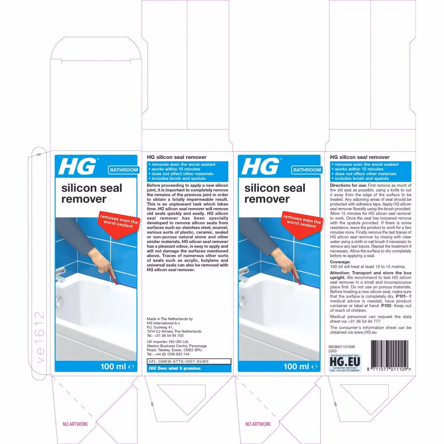 HGL HG Silicon Seal Remover, 100ml, White – 2