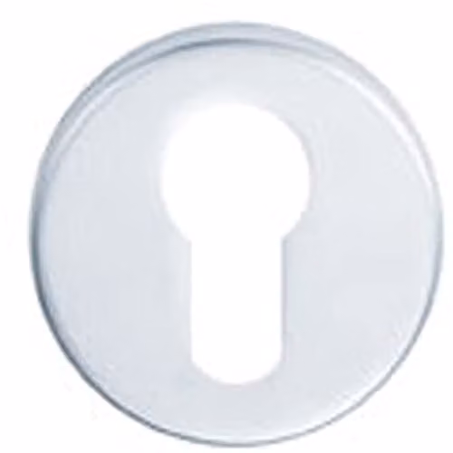 Loops 52mm Euro Profile Round Escutcheon with Concealed Fix in Brushed Satin Stainless Steel