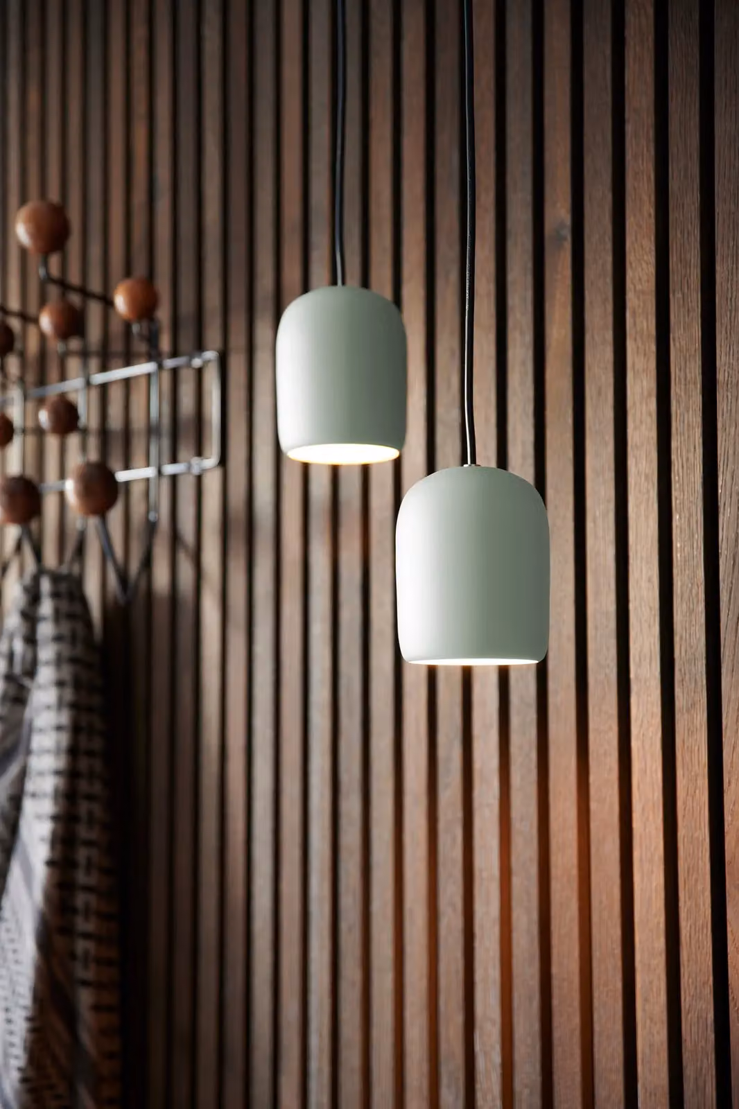 Nordlux Notti Green Metal Cylinder Pendant Light with E27 Socket – 3