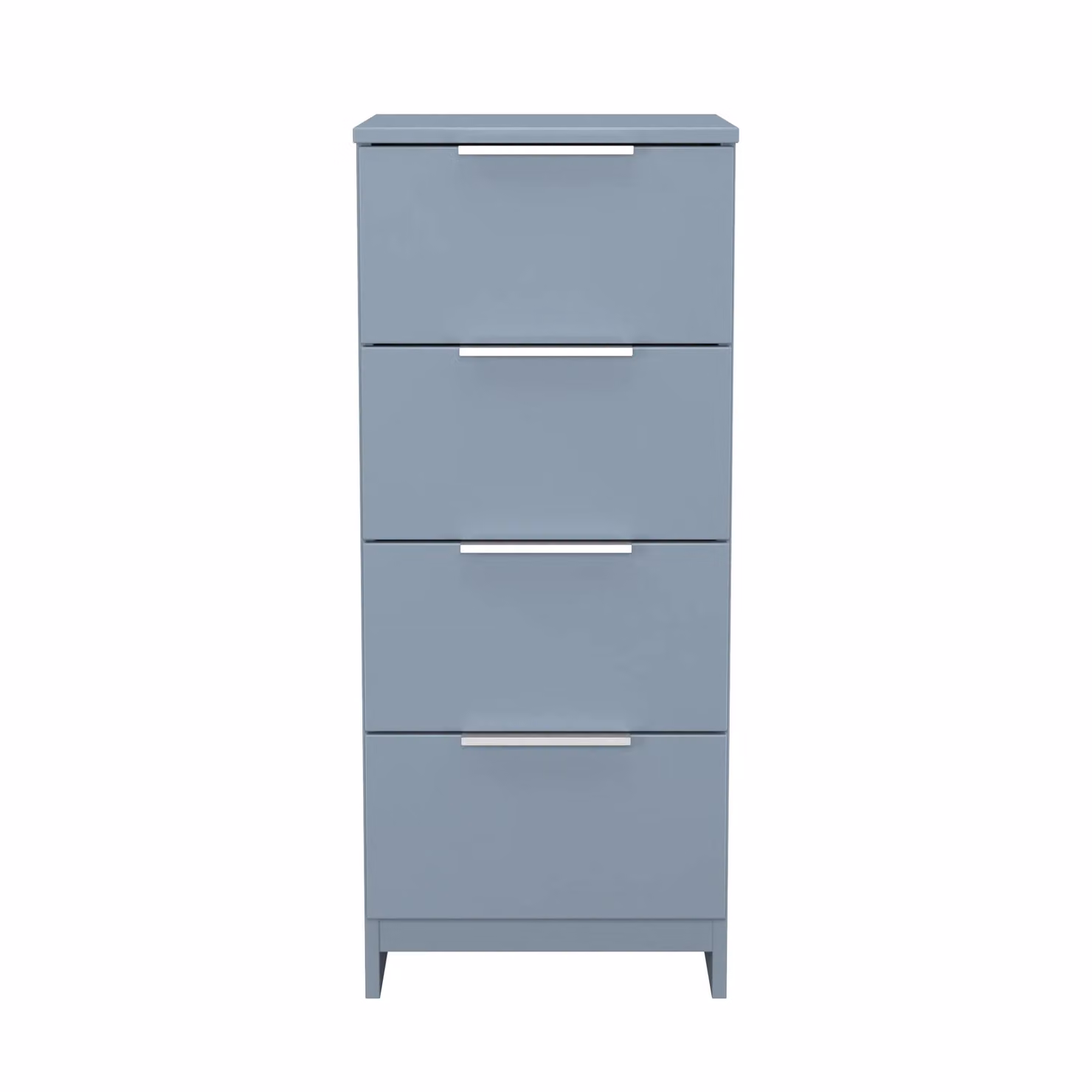Ready Assembled 2 U Dover 4 Drawer Tall Bedside Chest in Light Blue – 2