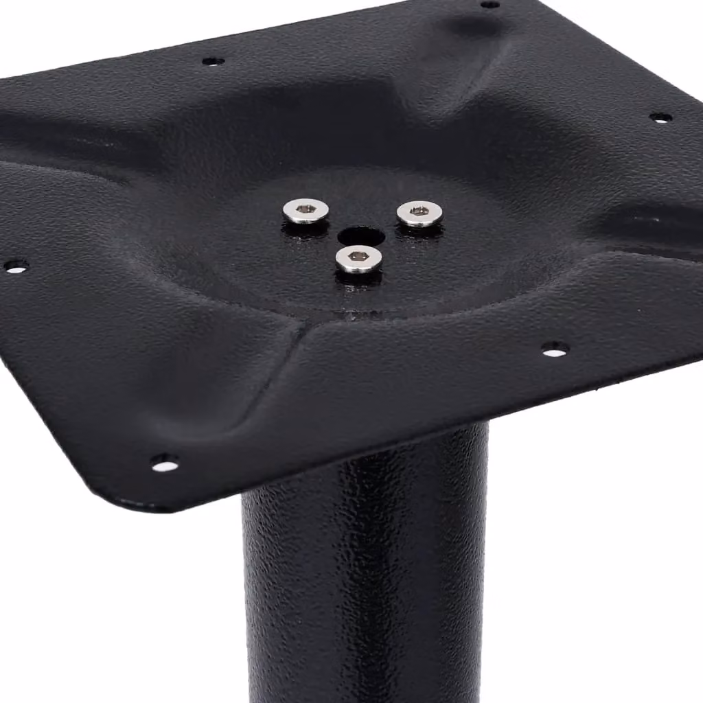 Berkfield Home Bistro Table Leg in Black Cast Iron, W/D/H: 56 x 56 x 72 cm – 2