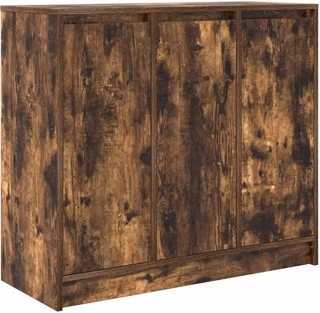 Berkfield Home Smoked Oak Sideboard in Brown, W/D/H: 85 x 34 x 76 cm