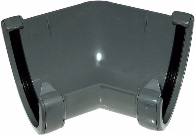 FloPlast Deepflow Hi-Cap Gutter Angle 135 Degree Anthracite Grey