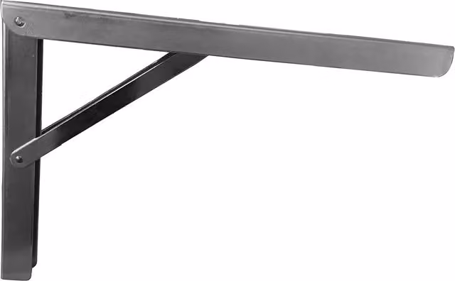 RBUK 2 Pack Folding Shelf Brackets in Silver and Grey, 40 cm