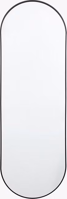Perch & Parrow Dapper Minimalist Oval Mirror in Black