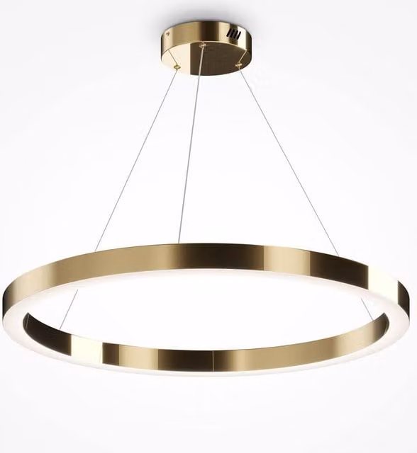 Maytoni Saturno Modern LED Ring Pendant Light in Gold/Brass, 4200lm, 4000K