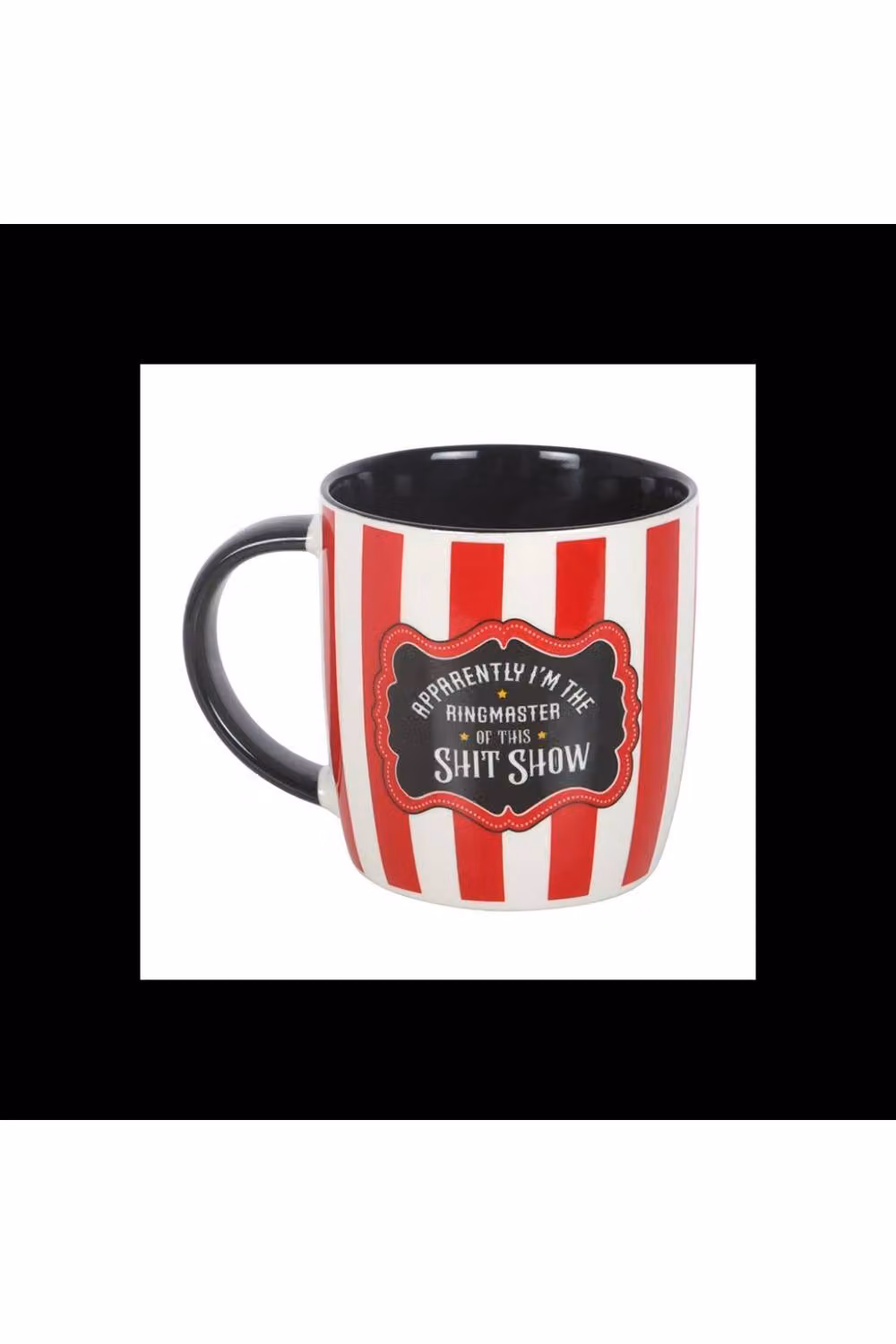KDMD Red Striped Ringmaster Coffee Mug, 370ml, Microwave and Dishwasher Safe – 2