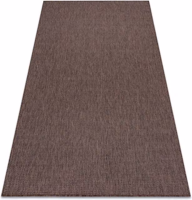 RugsX Sion Brown Flat Weave Polypropylene Rug, W: 200 cm, L: 290 cm – 1