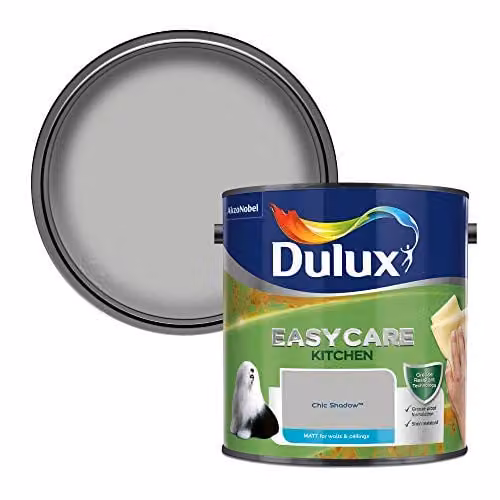 Dulux Easycare Kitchen Matt Emulsion Paint for Walls and Ceilings, Grey, 2.5 Litres