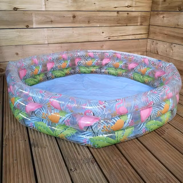 Samuel Alexander Inflatable Three Ring Paddling Play Pool for Babies, Multicolour