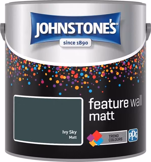 Johnstone's Feature Wall Matt Paint in Ivy Sky Blue Grey Green