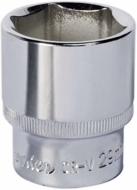 Loops 29mm Forged Steel Drive Socket 1/2 inch Square Drive in Silver Chrome Vanadium