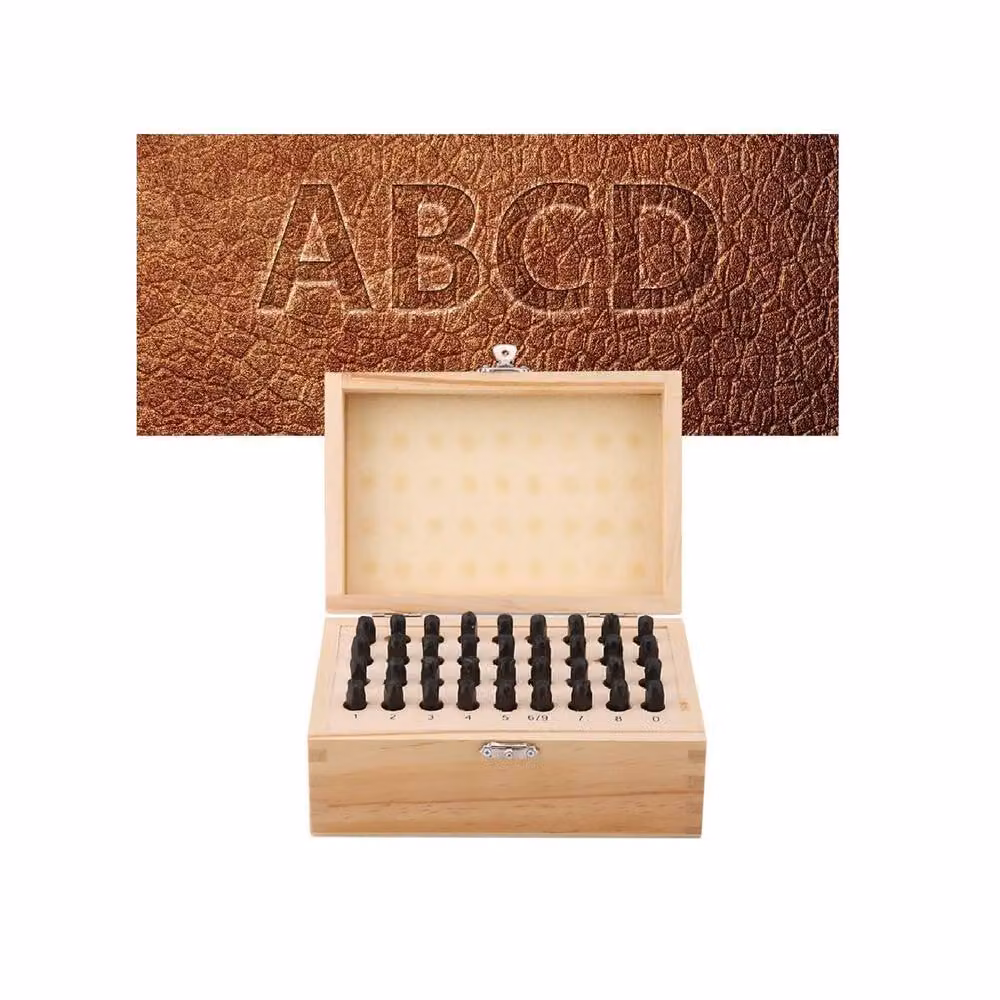 BARGAINS-GALORE 36-Piece Metal Letter and Number Punch Stamp Set in Black with 5mm Characters – 3