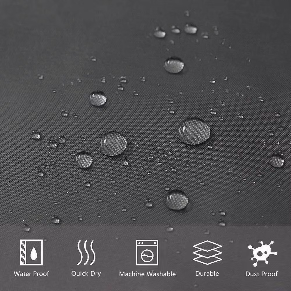 NESTLUNE Extra Long Grey Fabric Shower Curtain, Waterproof and Mould Resistant Polyester Panel – 4
