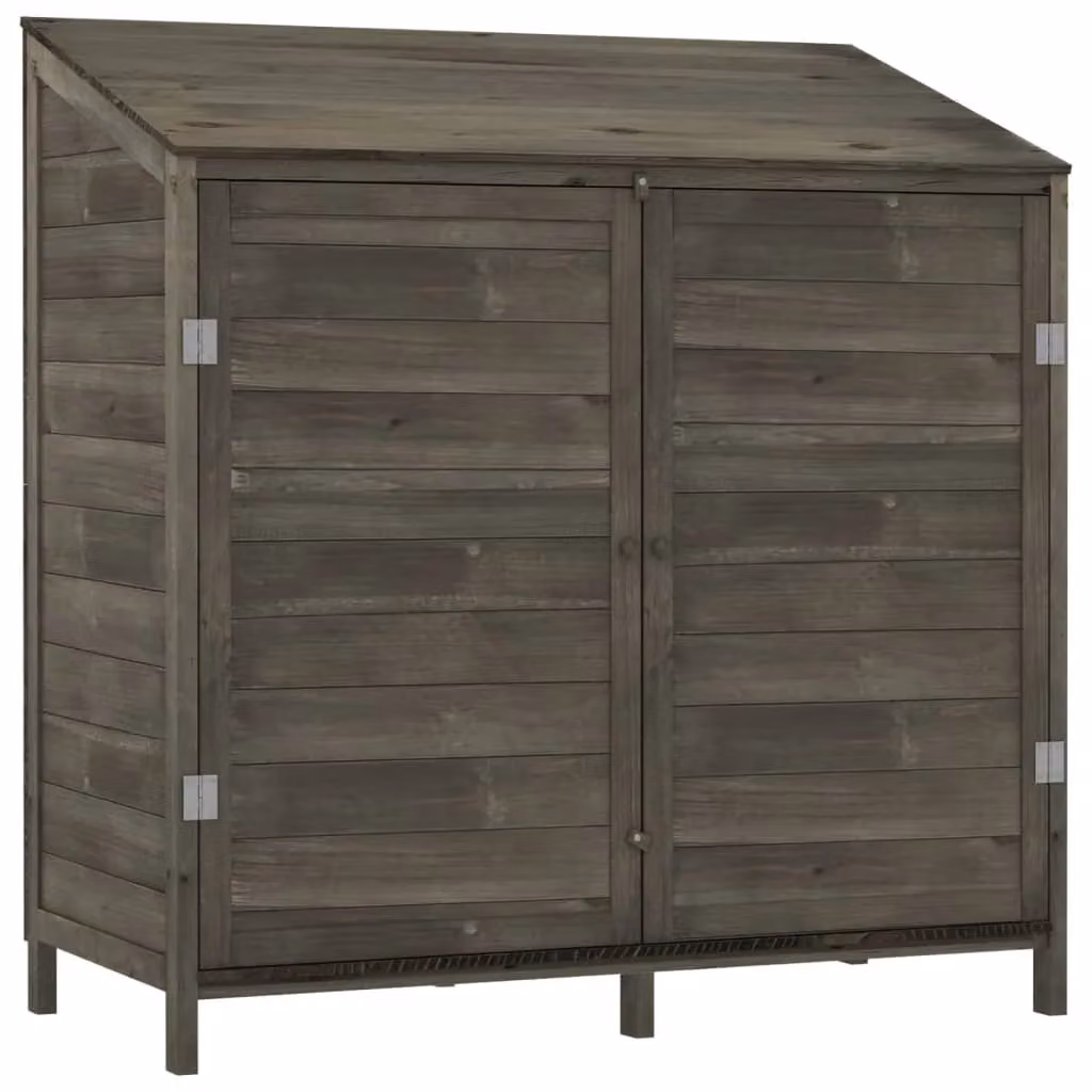 Berkfield Home Rustic Garden Shed in Anthracite Black, Solid Wood, W/D/H: 102 x 52 x 112 cm – 2