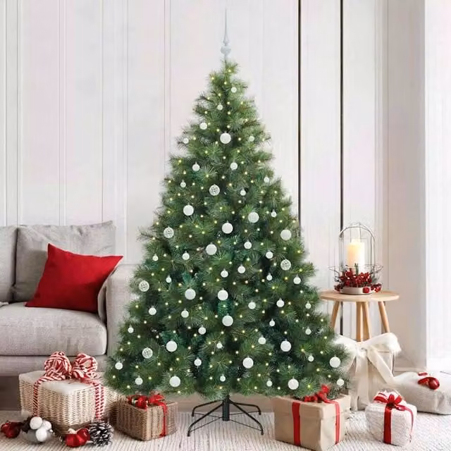 Berkfield Home Artificial Green Christmas Tree with 300 LEDs, Height: 180 cm