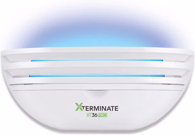 Xterminate White LED Wall Mounted Sticky Fly Trap XL Glue Board Unit with 12W Electric Power
