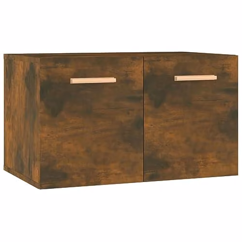 vidaXL Wall Cabinet in Smoked Oak, W: 60 cm, D: 36.5 cm, H: 35 cm