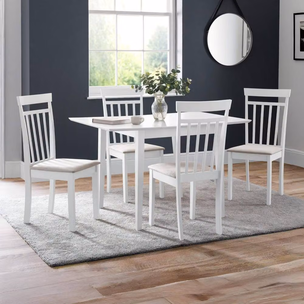 Cheshire Riverton Elegant White Fabric Dining Chairs - Set of 2 – 3