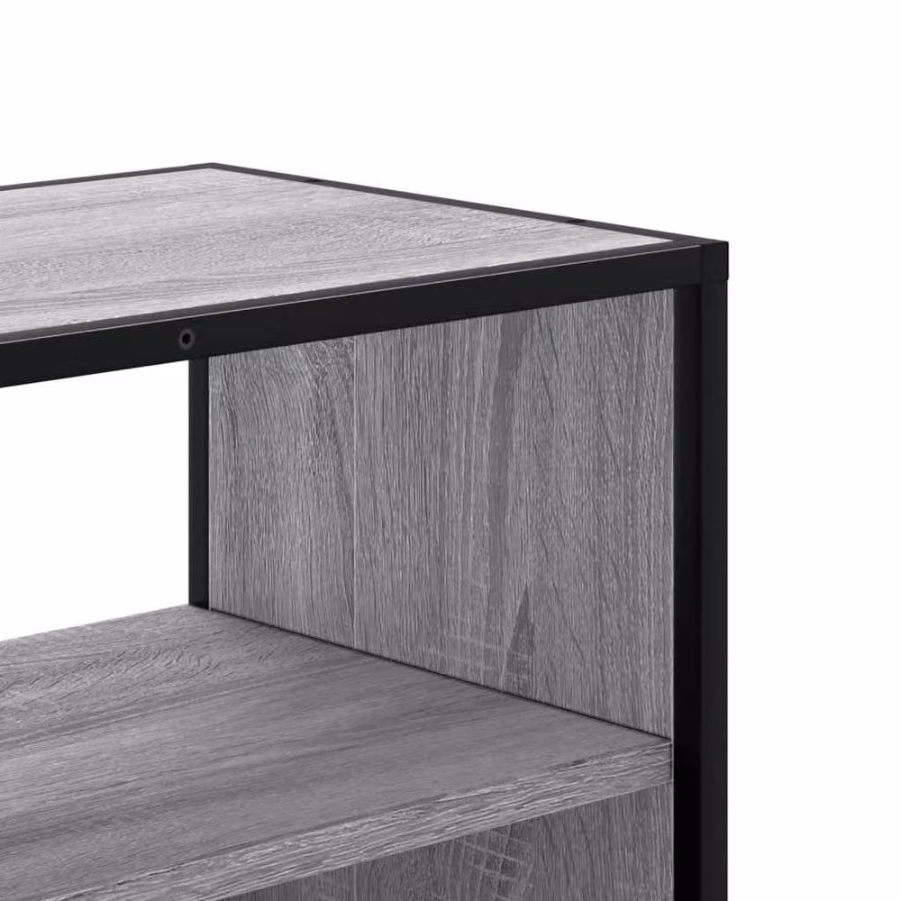 Berkfield Home Grey Sonoma TV Cabinet in Engineered Wood and Metal, W: 100 cm, D: 31 cm, H: 39.5 cm – 5