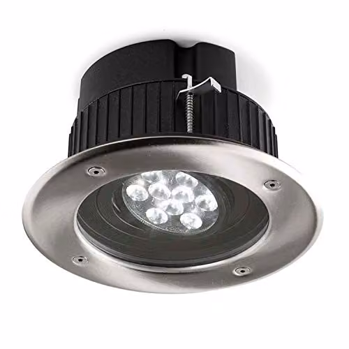 Netlighting Gea Power Outdoor LED Recessed Downlight, Grey, W/D/H: 19 x 19 x 9 cm, 1647lm, 4000K, IP66