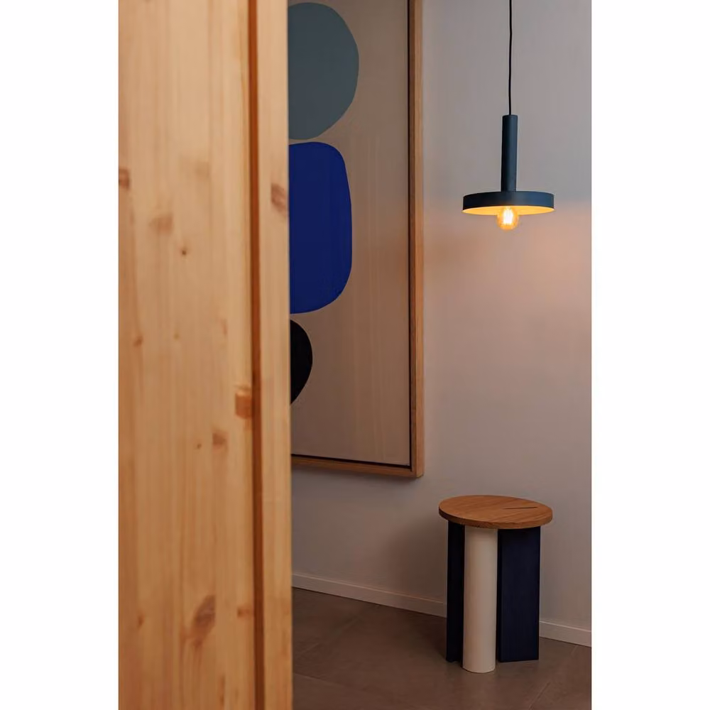 Faro Lighting Whizz Dome Pendant Ceiling Light in Blue and Gold/Brass – 3