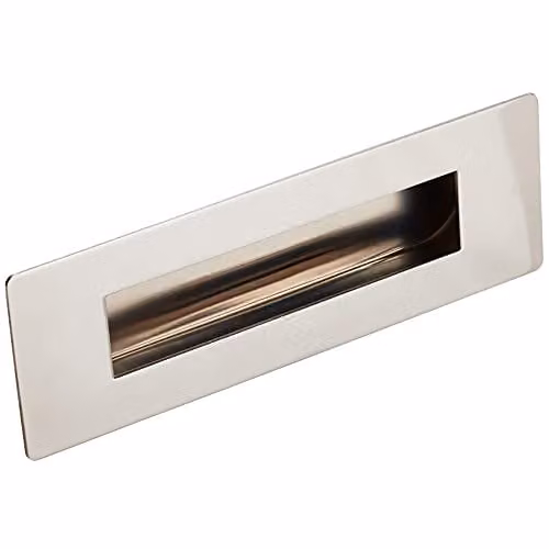 Loops Recessed Sliding Door Flush Pull Handle in Bright Stainless Steel, 180 x 60 mm