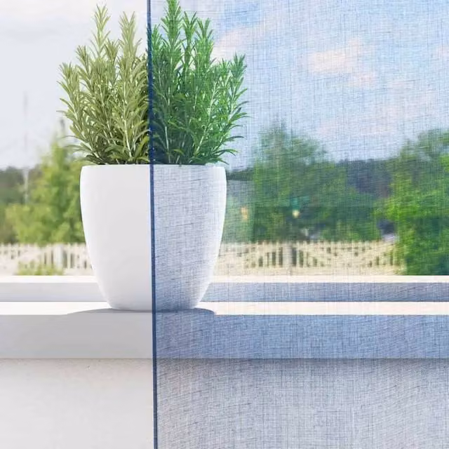 Berkfield Home Royal Blue Voile Fabric Panel Curtains with Tabs, 2 Pack, W: 140 cm, H: 225 cm – 1