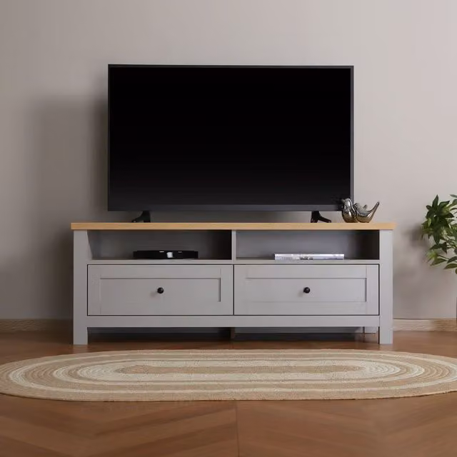 Home Garden Direct Wiltshire Contemporary TV Unit in Grey – 1
