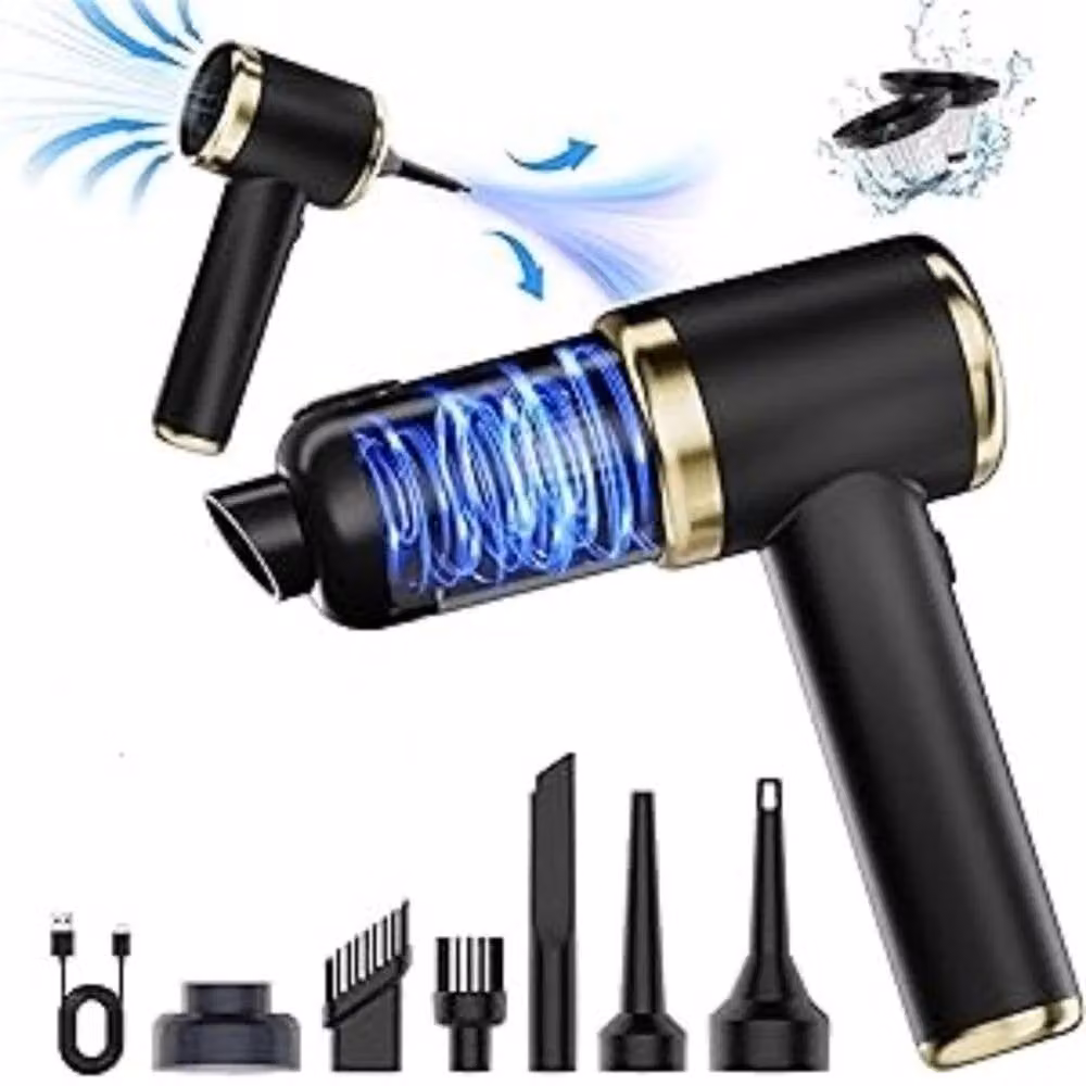 VOGREX Handheld Wireless Car Vacuum Cleaner with Powerful Suction, USB Rechargeable, Black – 2