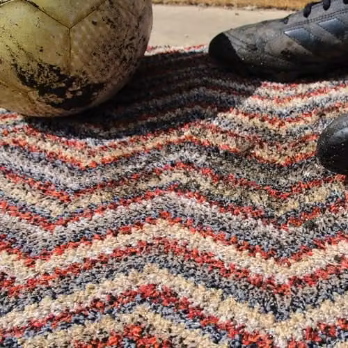 My Mat Cotton Candy Spice Zig Zag Washable Indoor Mat, Multicolour, W: 50 cm, D: 75 cm