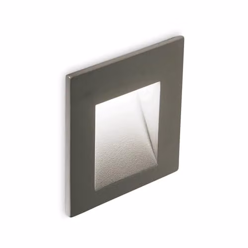 Netlighting Bit LED Outdoor Square Recessed Wall Light in Black or Anthracite, IP65, 3000K Warm White