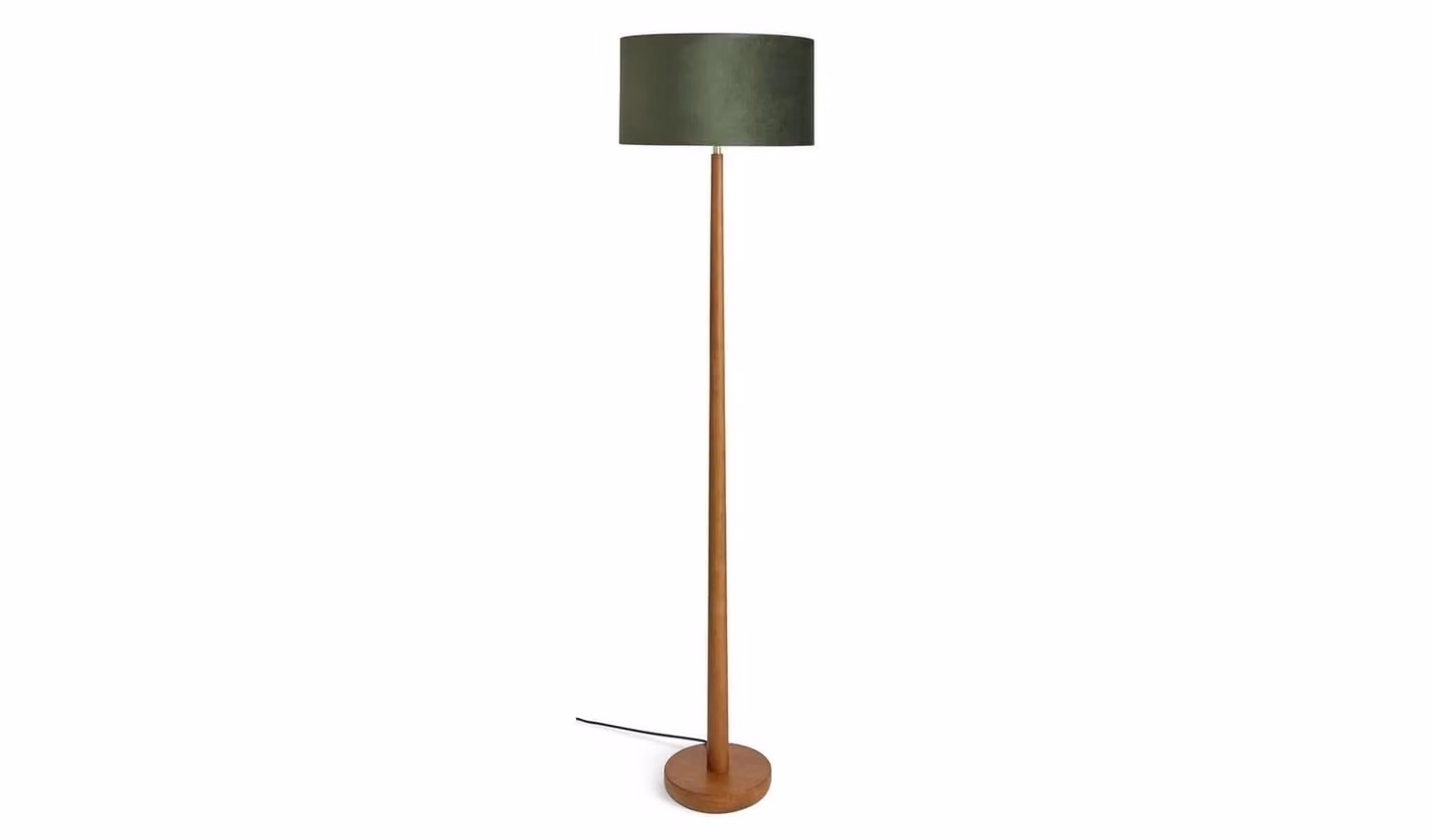 Habitat Tapered Wood Floor Lamp in Brown and Green for Living Room or Bedroom