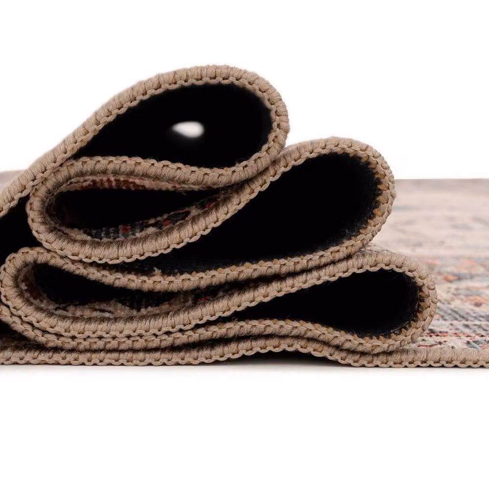 Kukoon Cream Distressed Soft Pile Area Rug in Light Beige, W: 240 cm, D: 330 cm – 4